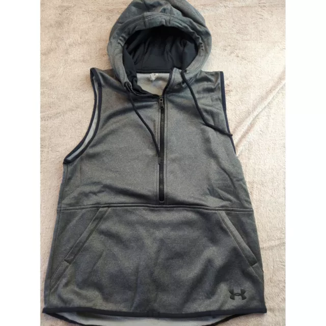 UNDER ARMOUR Cold Gear Storm Fleece Half Zip Hooded Vest Womens Small