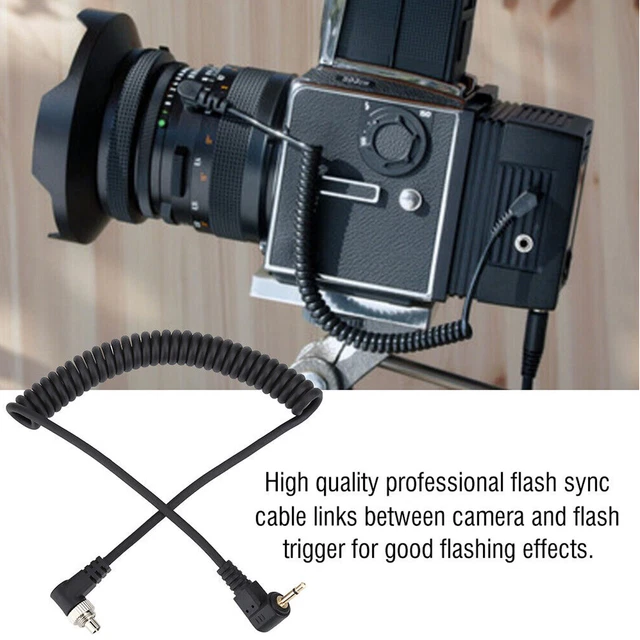 NEW 2.5mm To Male Flash PC Sync Cable Camera Flash Trigger Cord ( 100cm )4X US