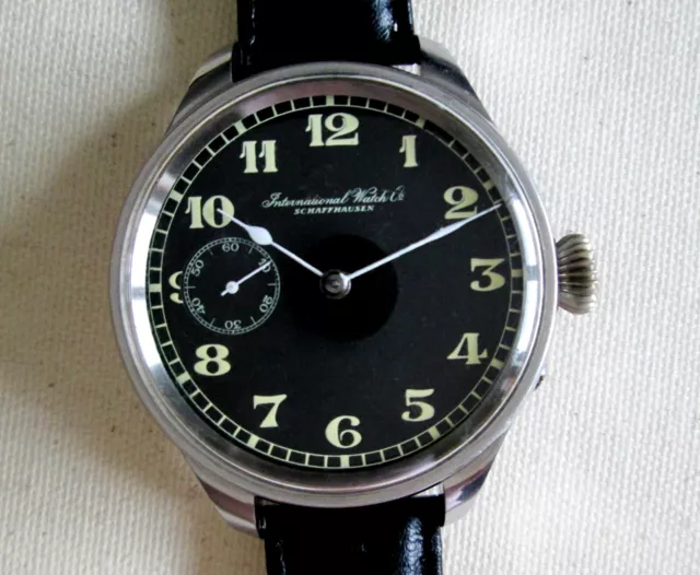 IWC Schaffhausen Retro 19th Century Men's Pocket Watch Modified as Wrist Watch
