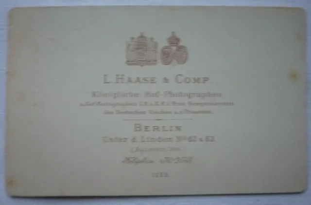 CdV Preussische KRIEGSAKADEMIE BERLIN 1886-1889 von König Dragoner 3