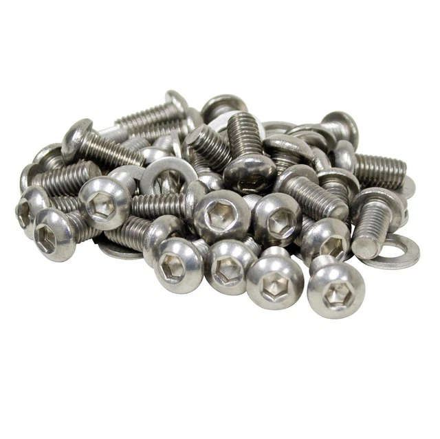 Stainless Steel Button Head Shroud Screws F/Vw Air-cooled Engine Tin Stainless Steel Button Head Shroud Screws F/Vw Air-cooled Engine Tin