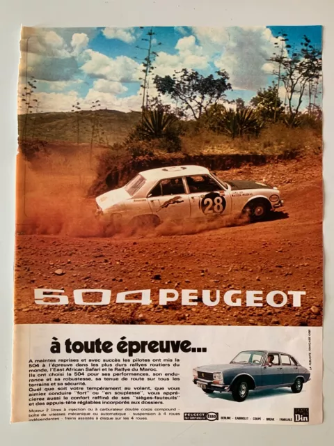 Advertising 70 Years - 504 Peugeot - East African Safari - Rallye Du Maroc