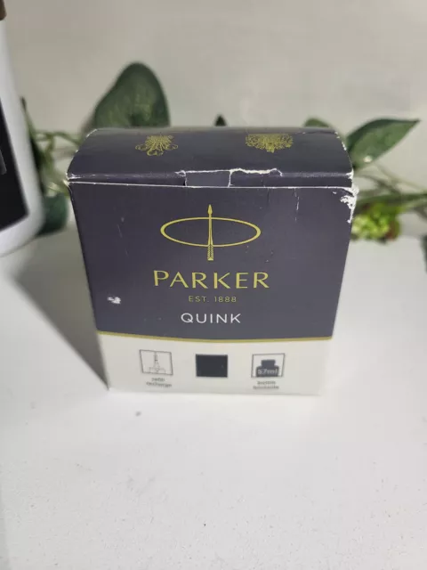 VINTAGE PARKER QUINK INK BOTTLE  MADE IN ENGLAND boxed