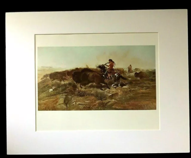 Charles M Russell "Wild Meat For Wild Men" 11 x 14 Matted Western Print