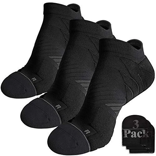 Mens No Show Socks for Running Athletic, No Blister Moisture Wicking Anti-Odor C