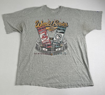 1997 Pro Giocatore Cleveland Indians MLB Double Sided Mondo Serie T-Shirt - 2X