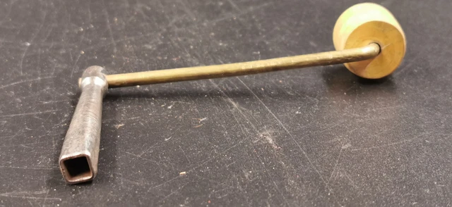 Clé De Remontoir + Corde Paraffinée 4,20m Pour Horloge Comtoise N°8