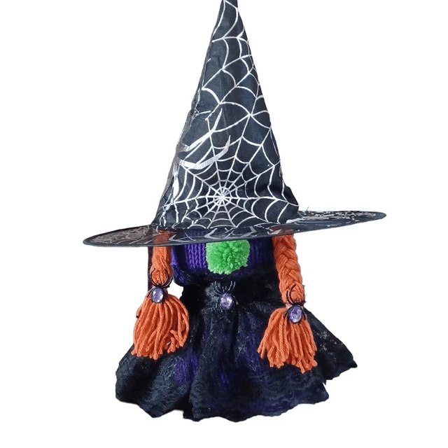 Hand-made knitted Witch Gnome