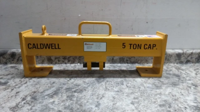 Caldwell 10S-5-24 10,000 Lb Load Cap Yellow Welded Steel Forklift Lifting Beam