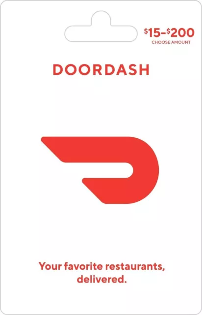 Doordash Gift Card 150 100 75 50 Mom Dad Friends Work Fast Meal Food Delivery