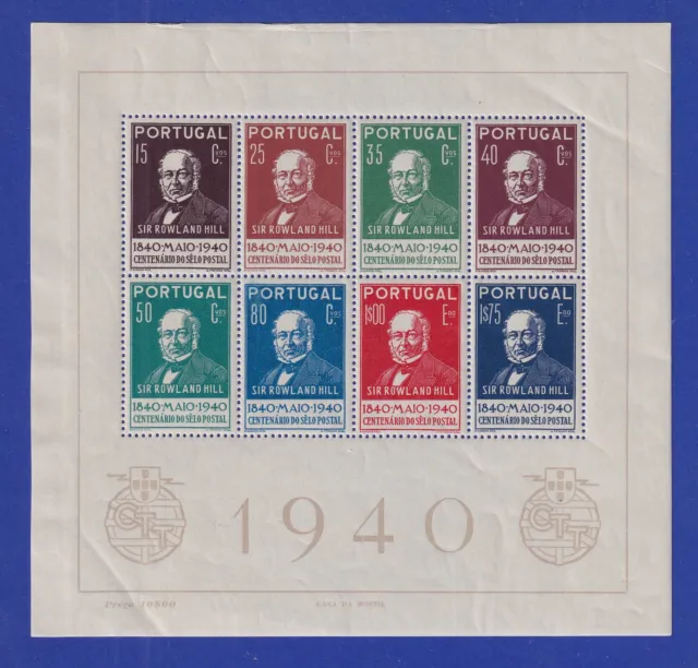 Portugal 1940 100 Jahre Briefmarken Mi.-Nr. Block 3 postfrisch **