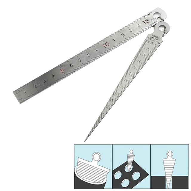Gage Profondeur Règle 16x1.2cm/16x1.2cm 1-150mm Soudure Utile Portable