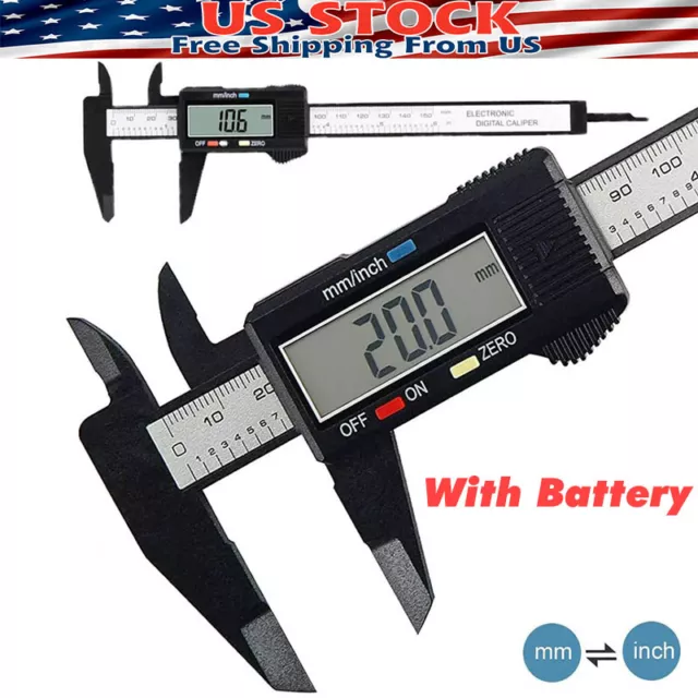 6" 150mm Digital Caliper Micrometer LCD Gauge Vernier Electronic Measuring Ruler