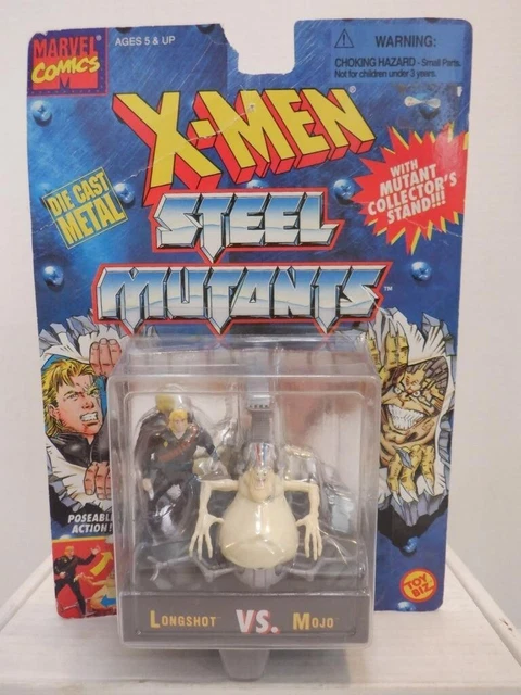 1994 Toy Biz Marvel X-Men Steel Mutants Die Cast Longshot Vs. Mojo Figures