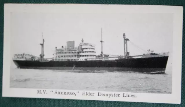 MV SHERBRO   Elder Dempster Lines   Vintage 1950 Photo Card  CD23