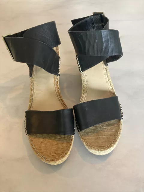 Steve Madden Radli Wedges Size 8.5 BlackColor ⭐️So Pretty⭐️ EUC!