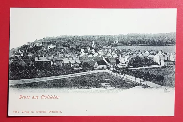 AK OLDISLEBEN in Thüringen um 1906 Ortsansicht mit Kirche     ( 30416