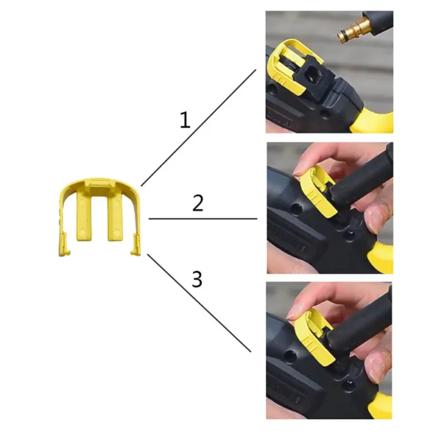 1 pieza de repuesto de conector clips amarillos C para limpieza de automóviles Karcher K2 K3 K7 ToFW