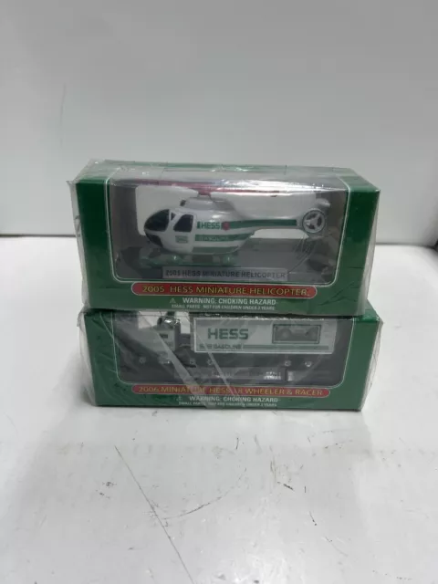 Mini hess truck lot of 2 2005, 2006 Brand New in box