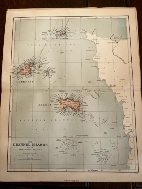 4 antique maps of UK Islands in  original colour by William Hughes pub c. 1868