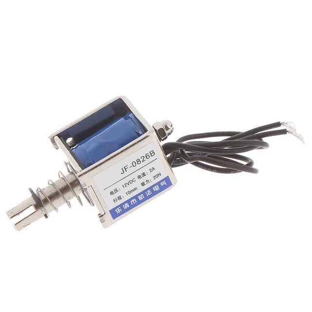 JF-0826B 12V/2A 10 mm 20N tipo push pull elettromagnetico telaio aperto JF.2A*/t
