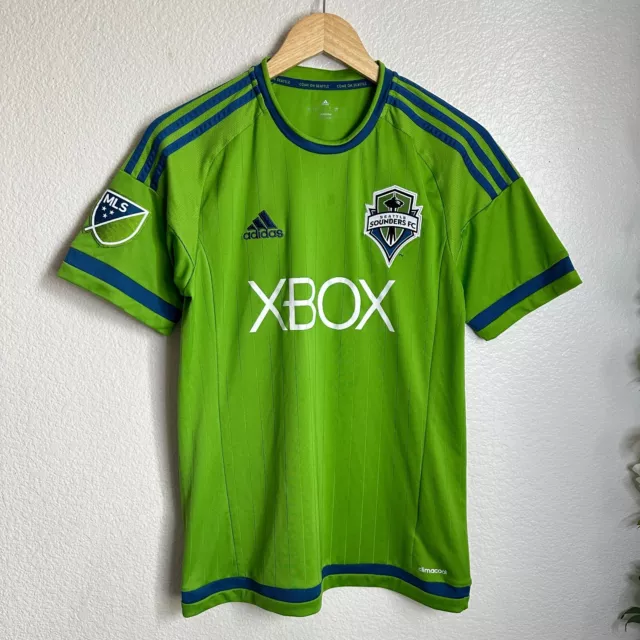 Seattle Sounders FC Jersey Mens S Green Adidas Shirt XBOX Soccer Football MLS