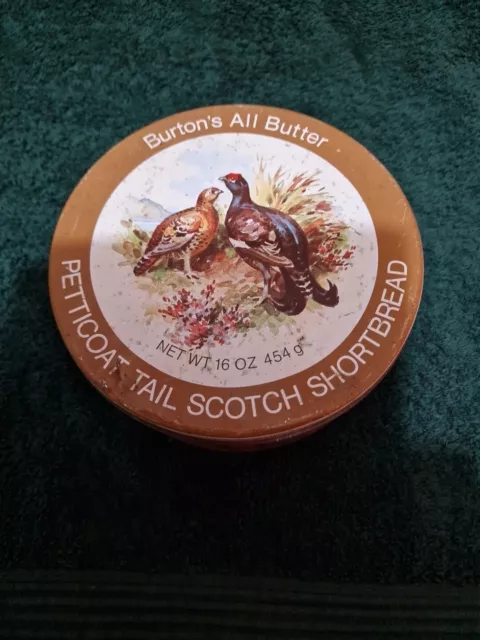 Vintage Biscuit Tin (Empty) Burton's All Butter Pettocoat Tails Scotch...