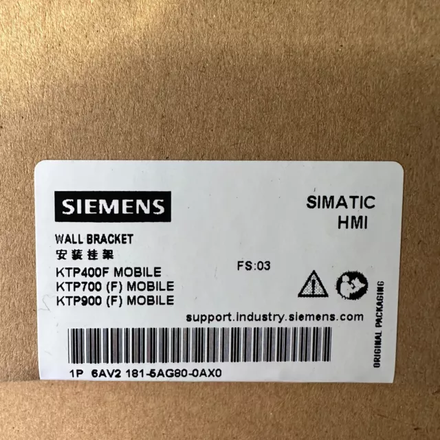 Siemens 6AV2181-5AG80-0AX0 SIMATIC HMI Wall Bracket KTP400F - NEW