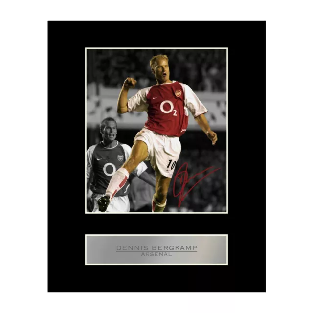 Dennis Bergkamp Signed Mounted Photo Display Arsenal FC