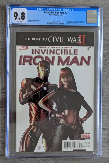 Invincible Iron Man #7 CGC 9.8 / 1st Riri Williams Cameo & Tomoe / 2016