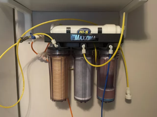 4 Stage Aquarium Reef Reverse Osmosis Water Filtration RO/DI System Maxxima