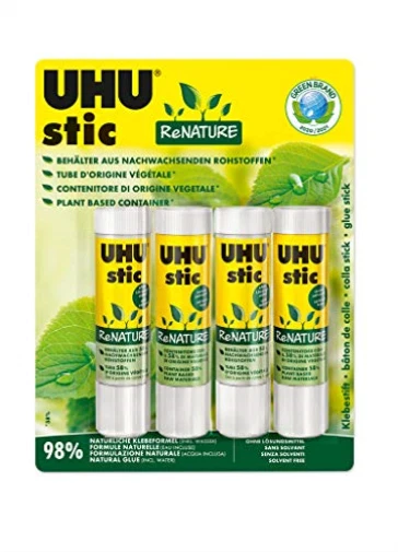 4 UHU stic ReNATURE Klebestifte 4x 21,0 g NEW