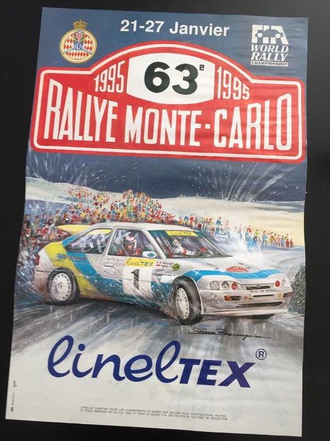 AFFICHE LANCIA DELTA HF 4 WD 16V CHAMPION du MONDE RALLYES 1990 AURIOL & OCCELLI EUR 350,00 - FR