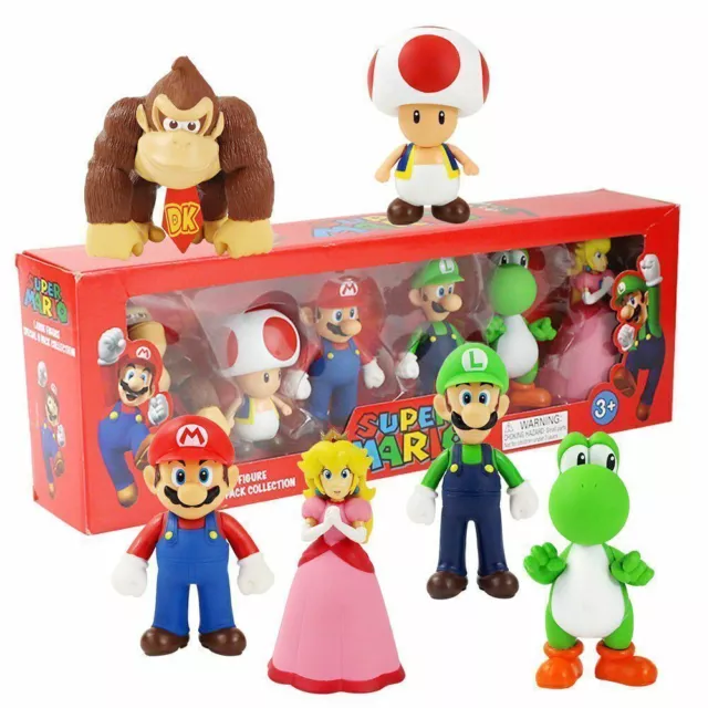 Super Mario Bros Aktionsfigur Spielzeug Puppen Luigi Yoshi PilzeKid Geschenk