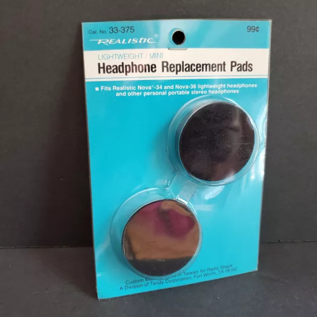 Radio Shack Realistic Headphone Replacement Pads Vintage 33-375 NEW
