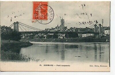 Dormans-marne-CPA 51 - the suspension bridge 3