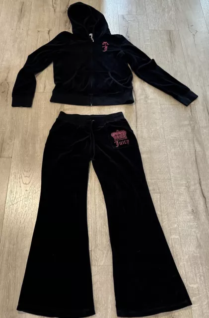 JUICY COUTURE VELOUR Hoodie Women’s X Large Graphic Jacket Pants Size ...