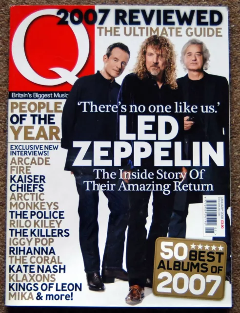 Q Magazine No.258 Jan 2008 Led Zeppelin, Arctic Monkeys, Arcade Fire, Rihanna