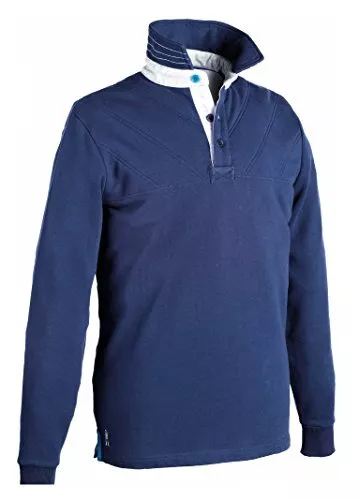 Harry Hall Herren Pullover Shirt Langarm Rugby Axminster, Marineblau, M