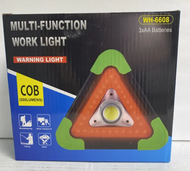 Luz de advertencia de trabajo multifunción de emergencia portátil al aire libre COB 500 lúmenes nueva