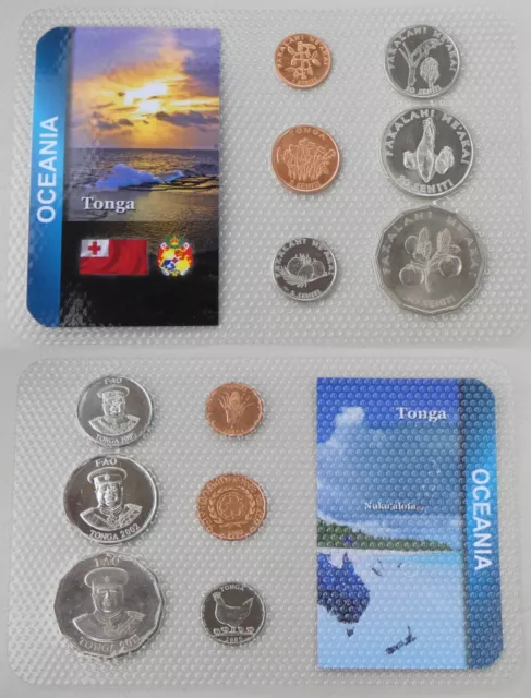 Tonga KMS Kursmünzensatz 2002-2011 im Blister unz.