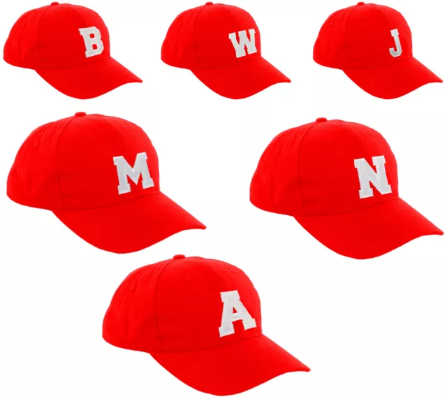 Bambini Scuola Rosso Cappello Baseball Snapback Lettere a-Z La