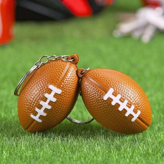 30 Pack Rugby Ball Keychains for Party Favors,Rugby Stress Ball,School Carn N1R7 3