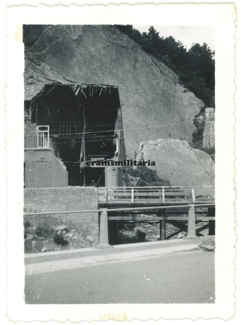 ORIG. FOTO ZERSTÖRTE Häuser am Bahnhof JEMELLE Rochefort Ardennen ...