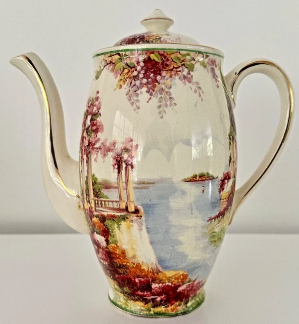 Vintage Royal Winton Grimwades, Como Coffee Pot & Lid, With Issues!!