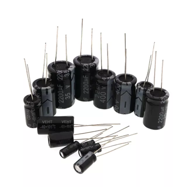 Radial Aluminium Electrolytic Capacitors Value 1uF to 680uF, Voltage 10V to 50V