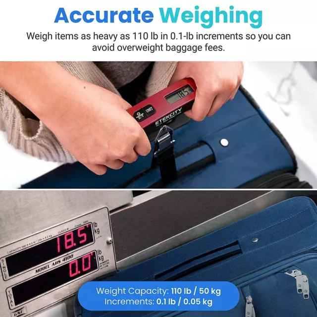 Etekcity Luggage Scale, Digital Portable Handheld Suitcase Weight for Travel 2