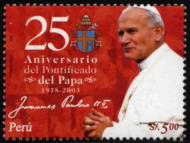 Peru 2004 "25 Jahre Pontifikat Papst Paul II" Papst, MiNr  1961