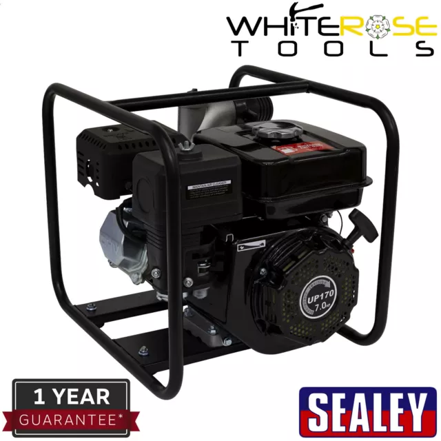 Sealey Water Pump Ø50mm 7hp Petrol Engine Site Work Shock Absorbers