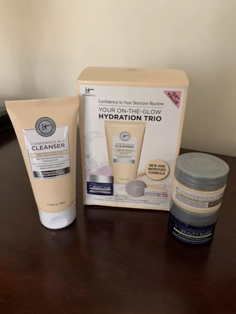 It Cosmetics Your On-The-Glow Hydration Trio New Improved Formula $54 MSRP Gift